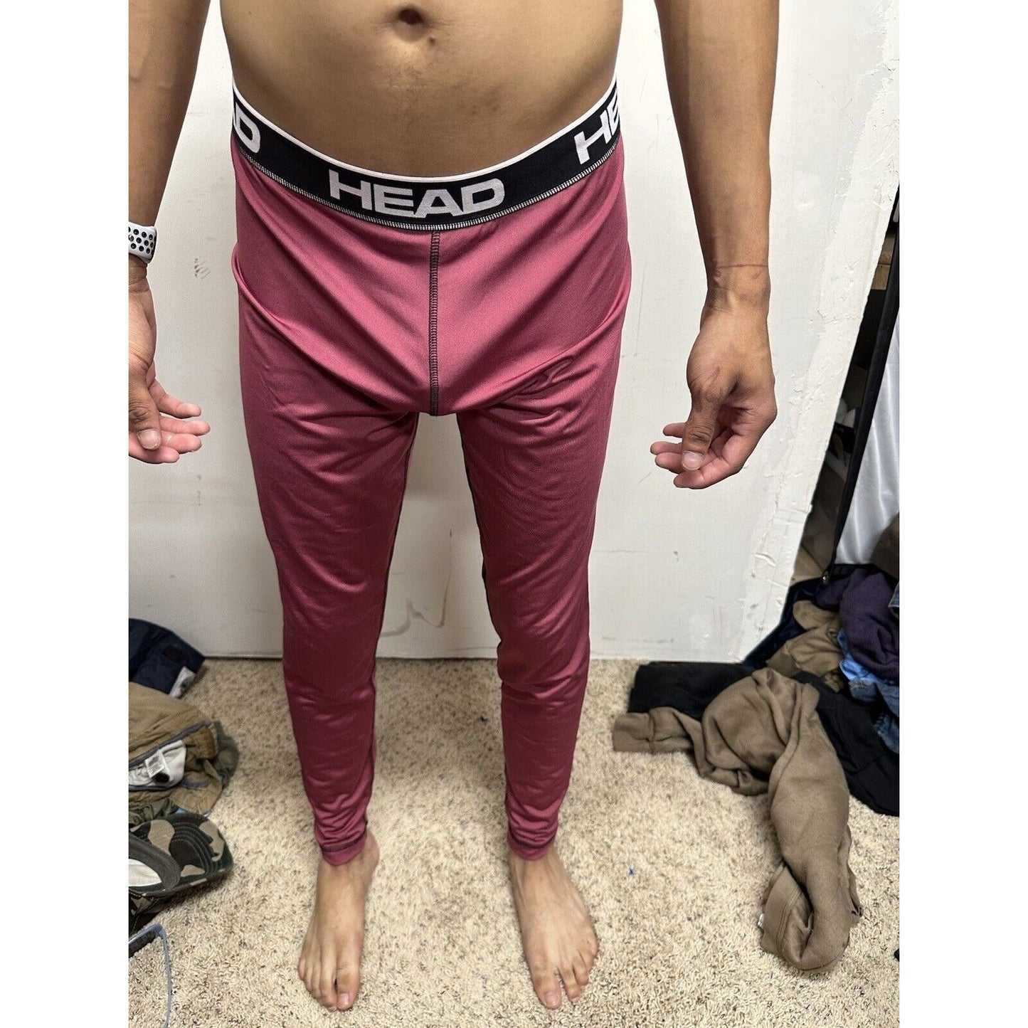 Men’s Large Head Pink Base Layer Pants