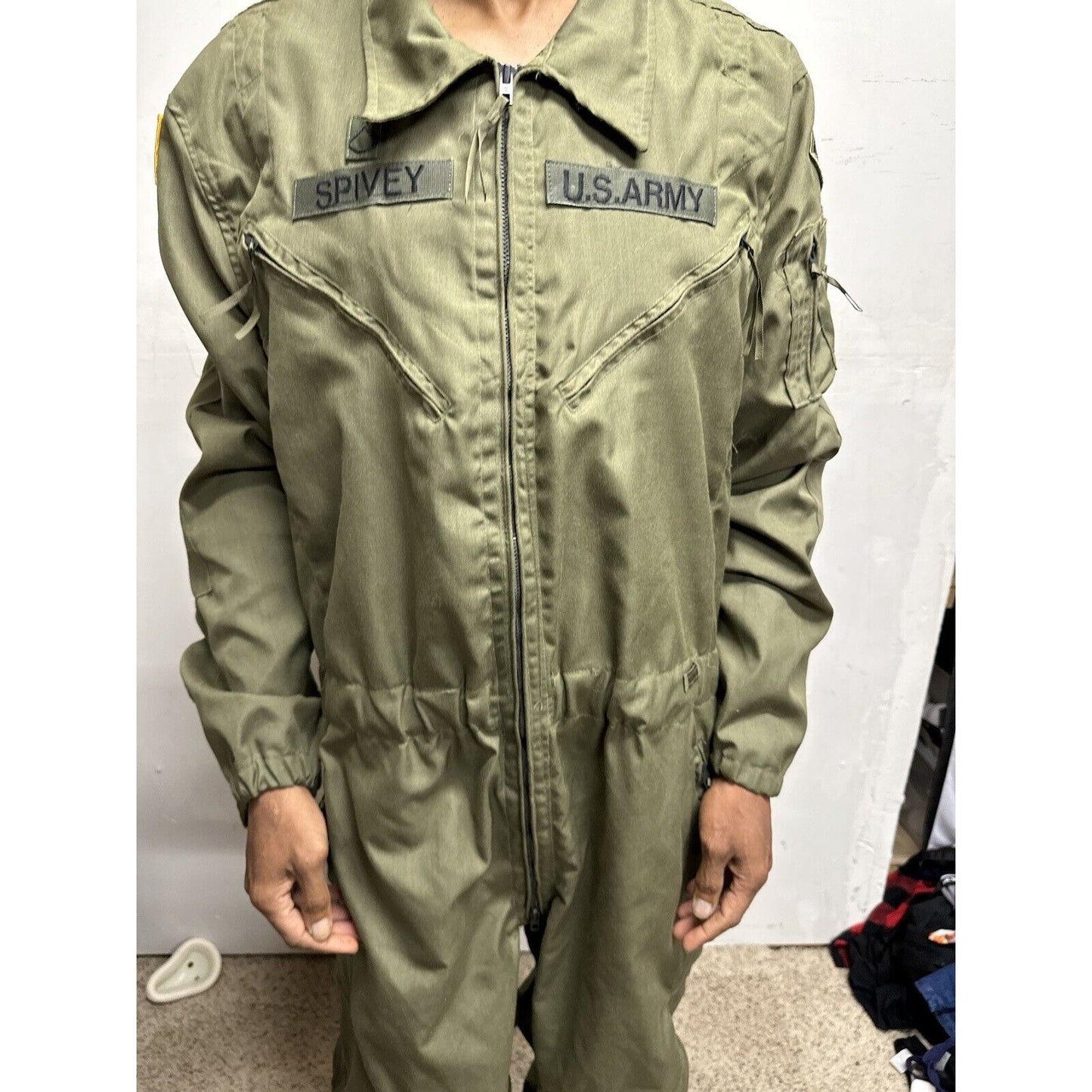 Men’s US Army Overalls Large Regular Military Uniform Combat With Patches