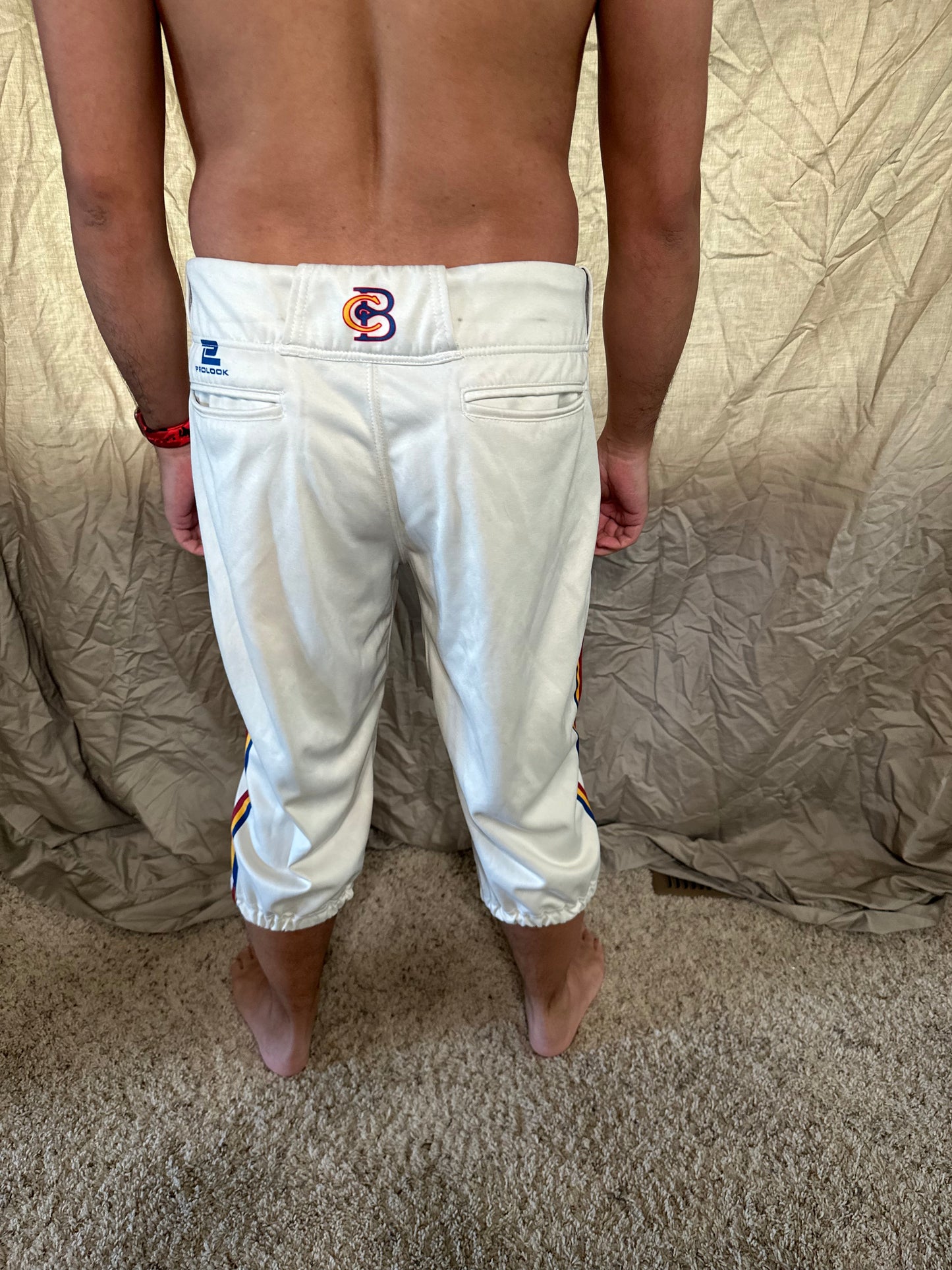 Men’s prolook size 34 white baseball pants
