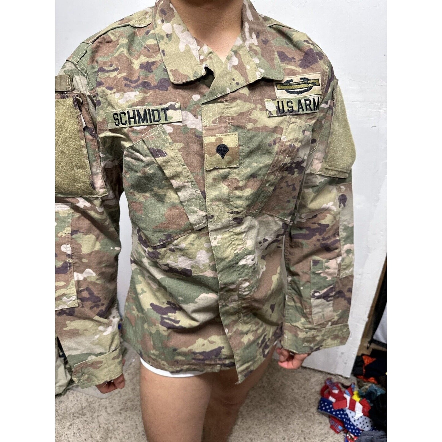 Men’s Ocp Top Specialist Rank Medium Regular Flame Resistant Army Combat Blouse