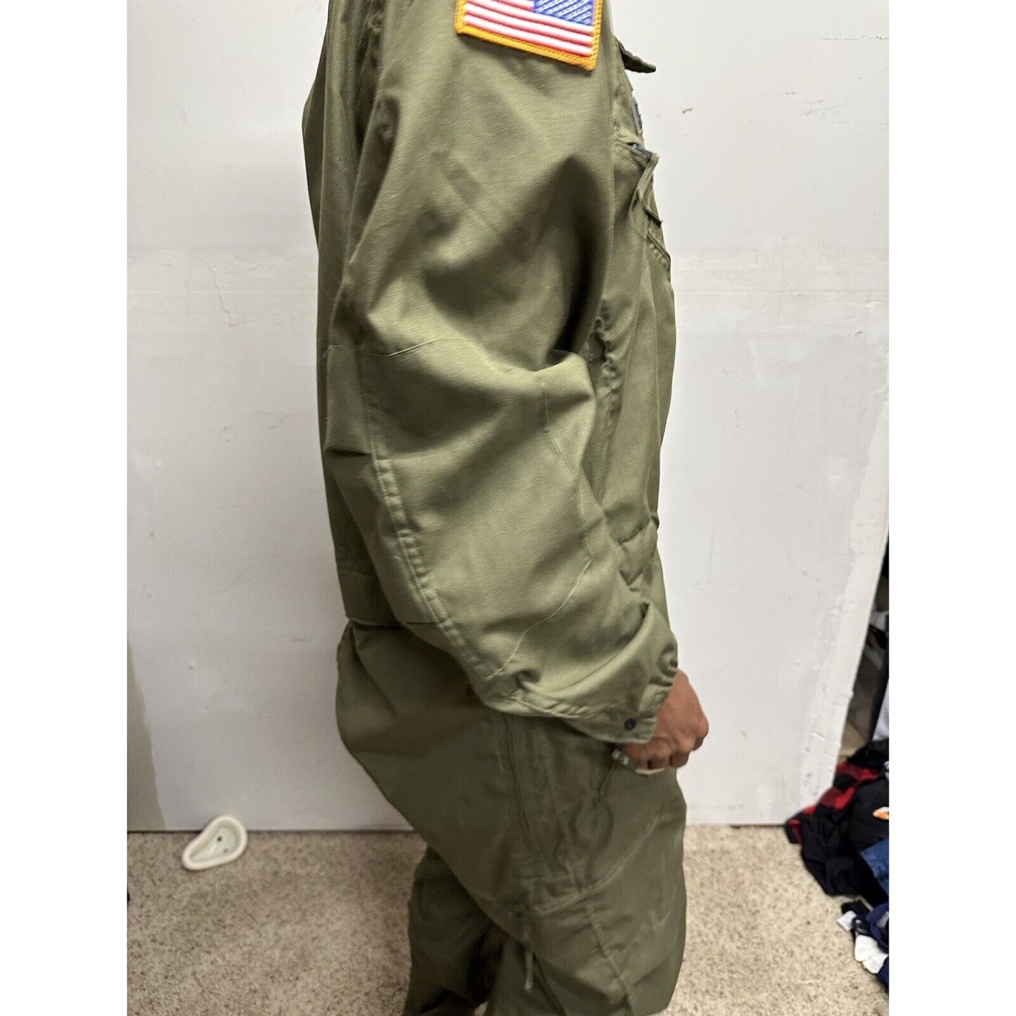 Men’s US Army Overalls Large Regular Military Uniform Combat With Patches