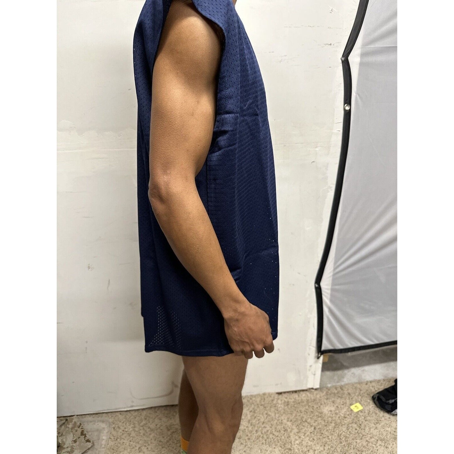 Men’s Large Dark Blue Team Basics Athletic Gear Jersey Mesh