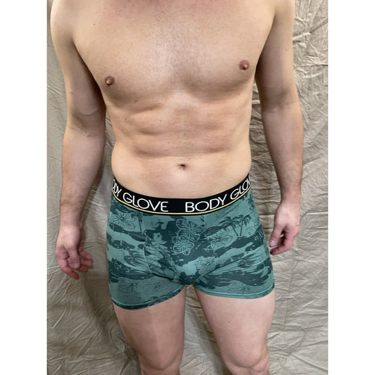 men's tropical green body glove boxer briefs Small