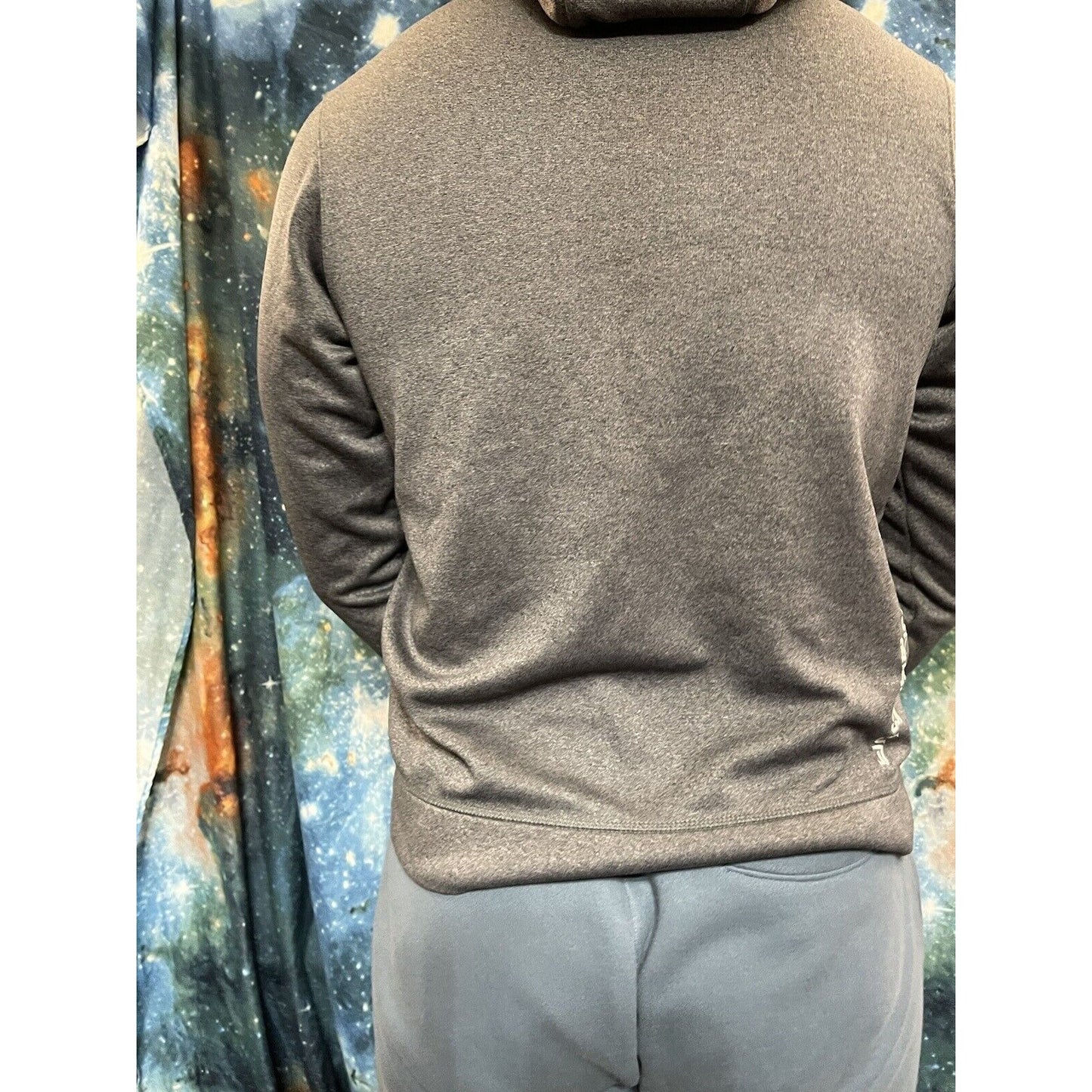 Under Armour Small Gray Navy Blue Hoodie pullover