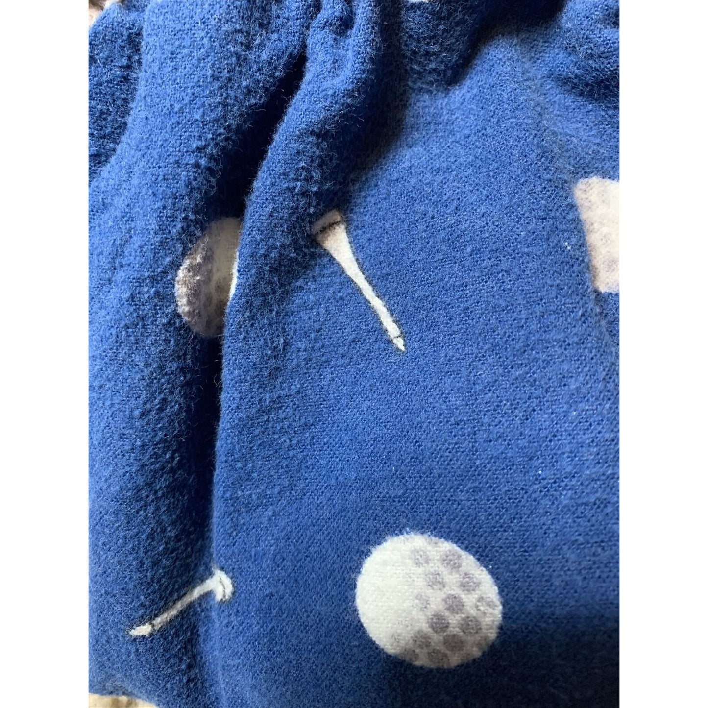 Men's Golf Ball Tee Blue Pajama Bottoms Lounge Pants Size Medium