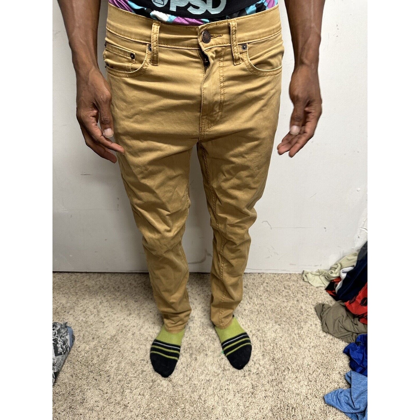 Men’s Goodfellow Total Flex Khaki Slim Straight 30 X 32 Pants