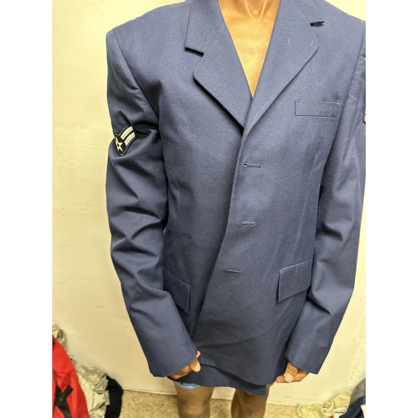 Men’s Air Force 40XL USAF Air Force Service Dress Coat Blue Enlisted Dscp