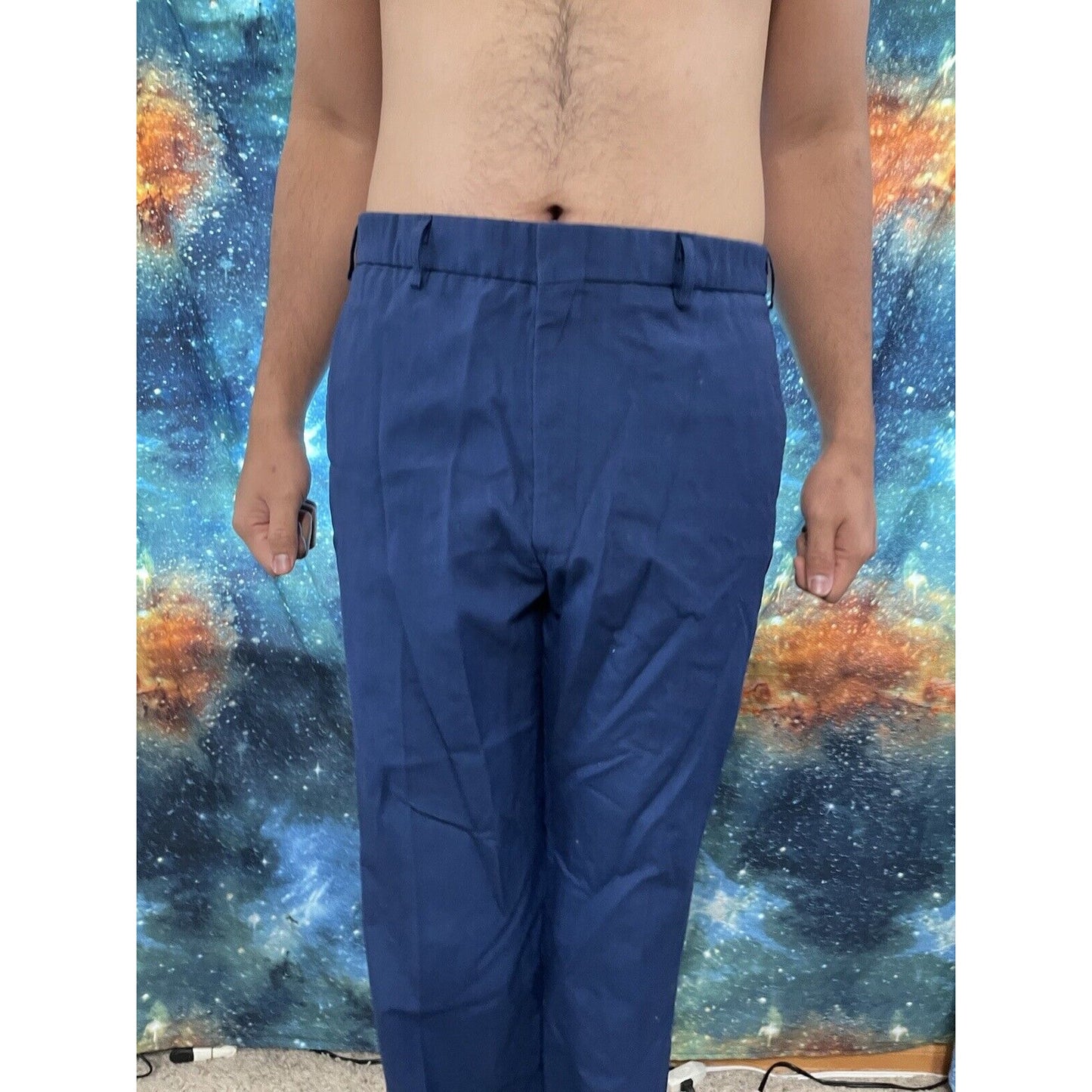 Men’s Air Force USAFA cadet 36L  trousers pants poly wool ~31” Inseam Civil Air
