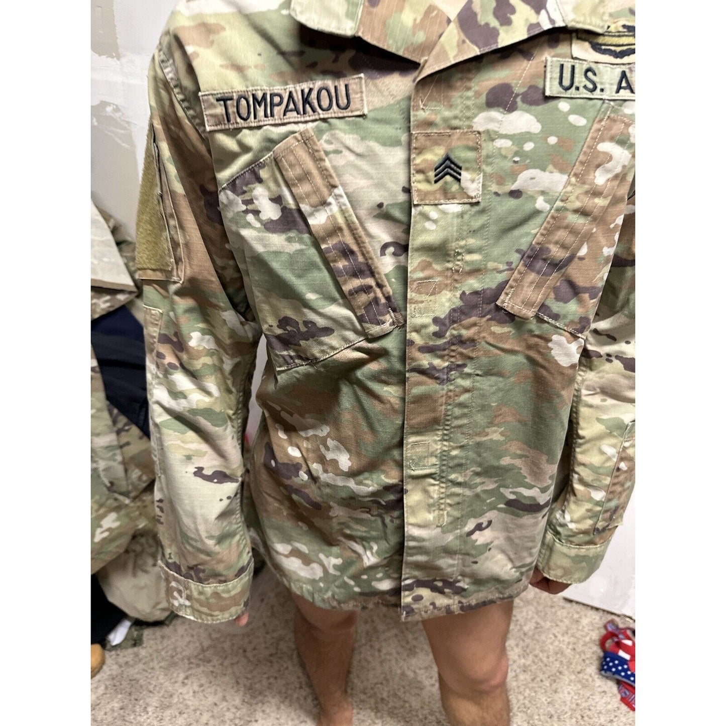 Men’s Ocp Top Medium Long Army Blouse Air Force With Patches