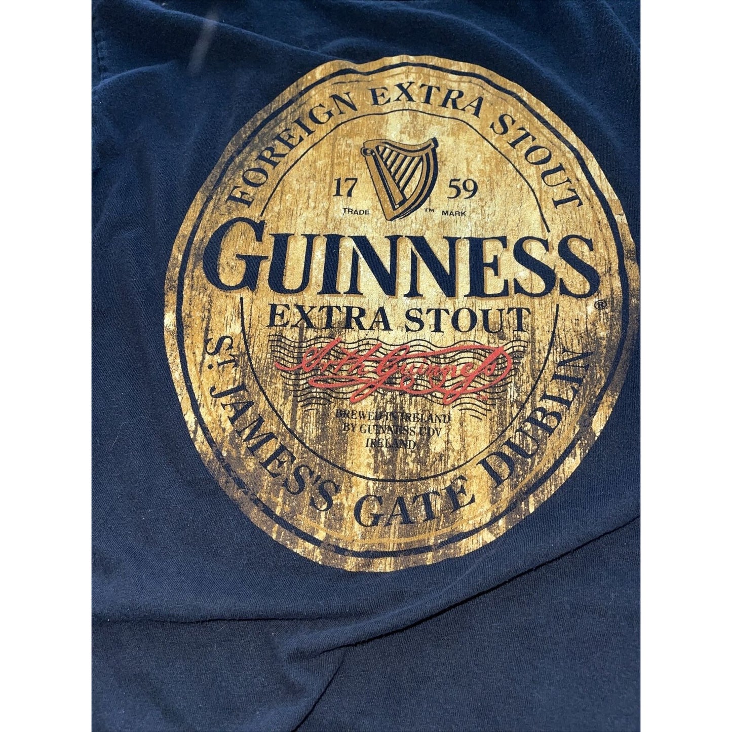 Men’s Guinness Black T-shirt Medium