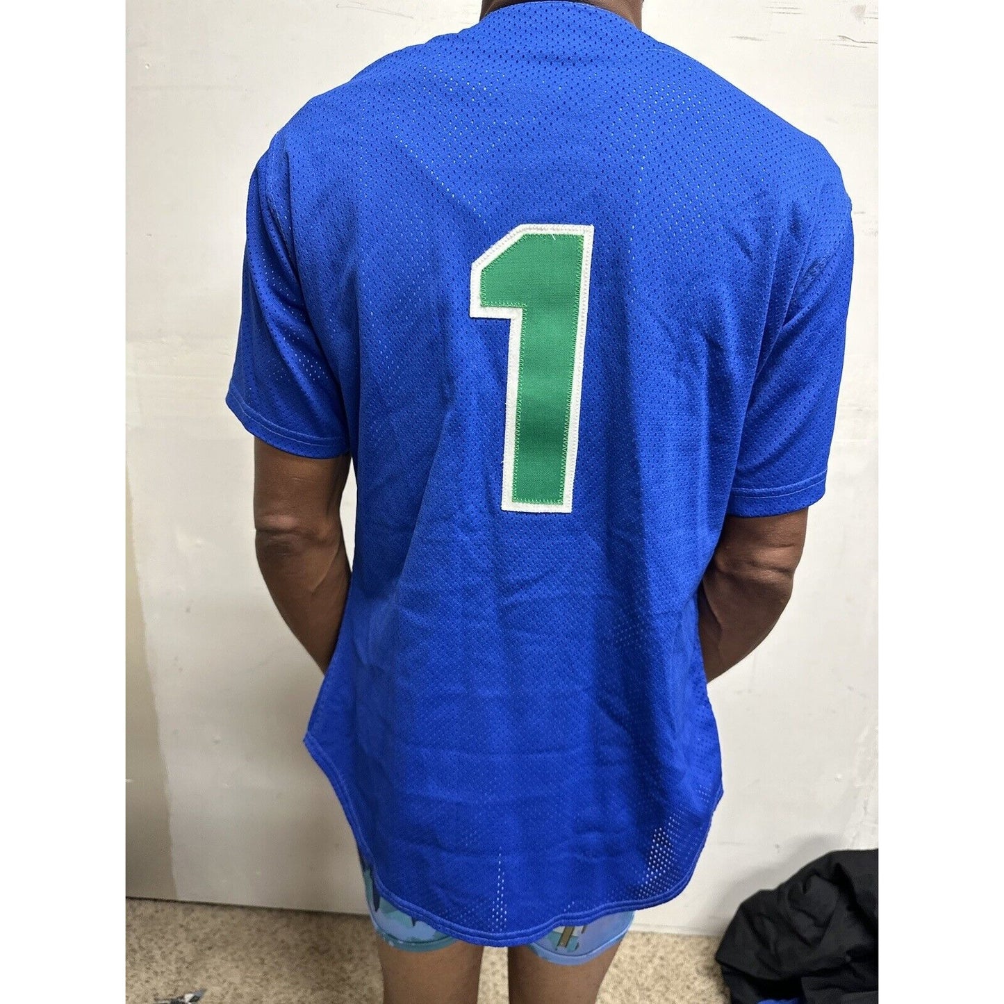 Men’s Victory Size 38 Blue Baseball Jersey Spartans