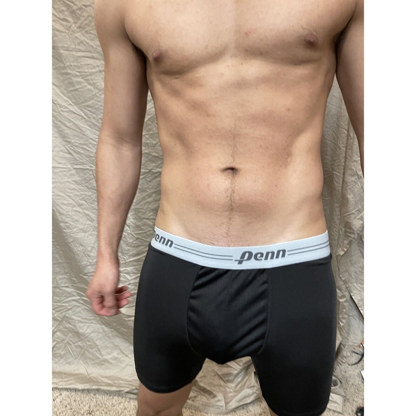 men's black penn medium compression boxer shorts