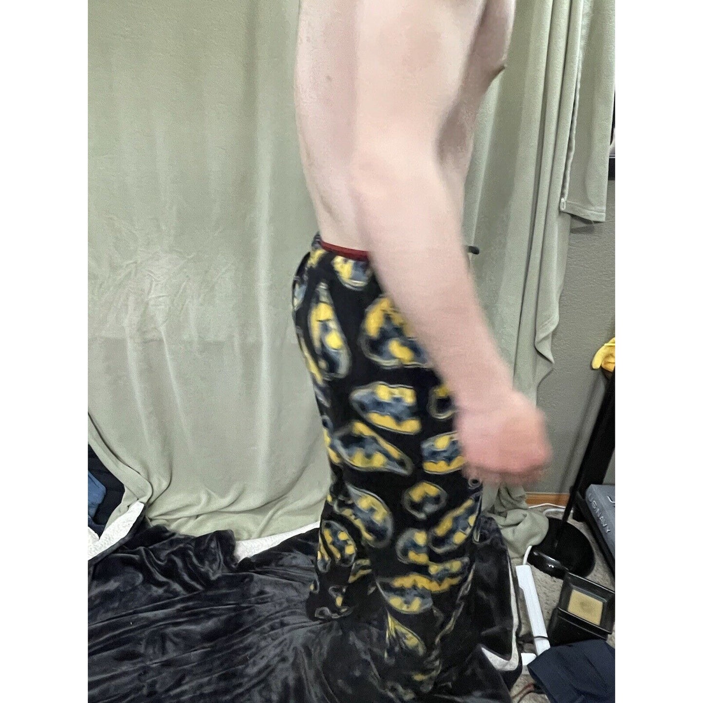 Men’s Large Batman Flannel Pajamas Sleepwear