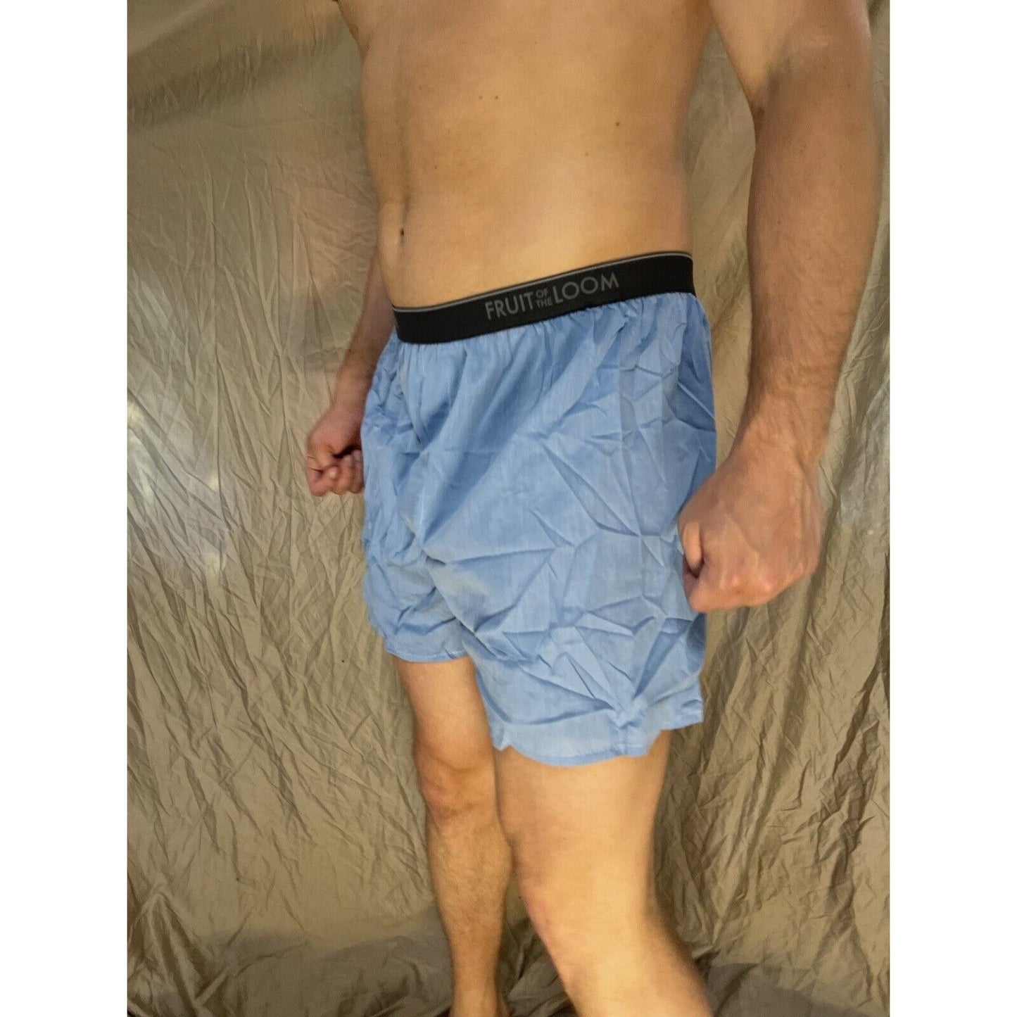 men's fruit of the loom blue boxer shorts small