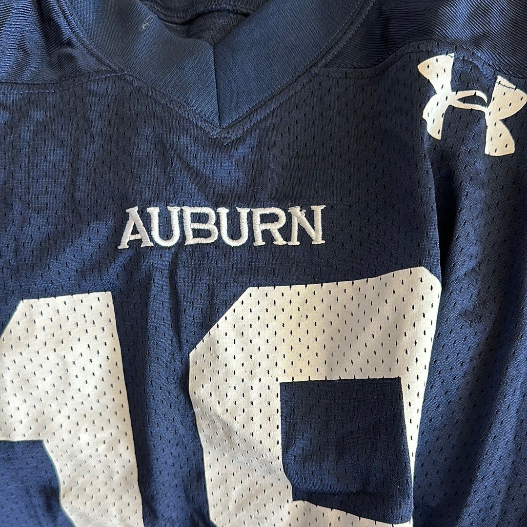 Men’s small auburn football jersey dark blue #18 under armour