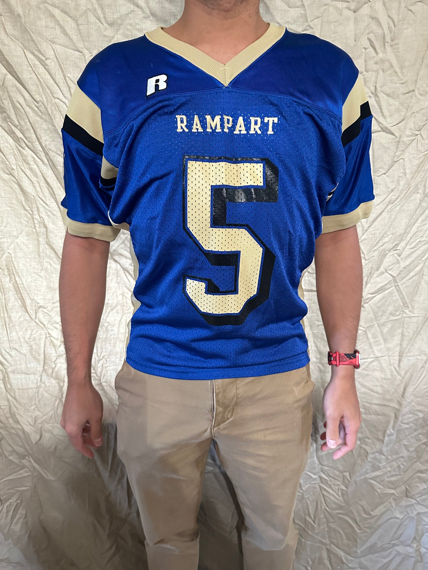 Teen youth large rampart ridge high school football jersey russell athletics