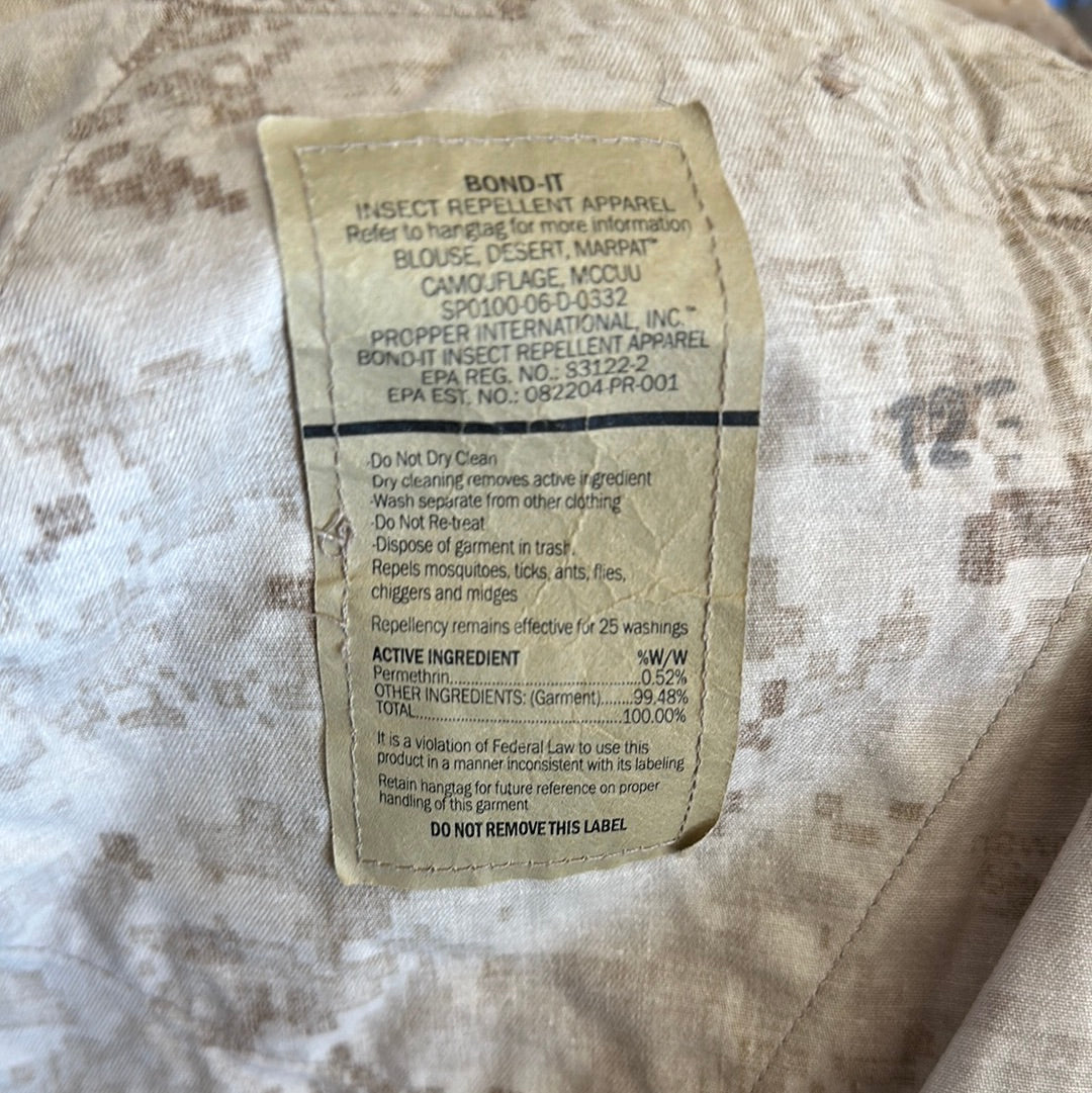 Men’s desert marpat usmc marine corps small regular blouse top