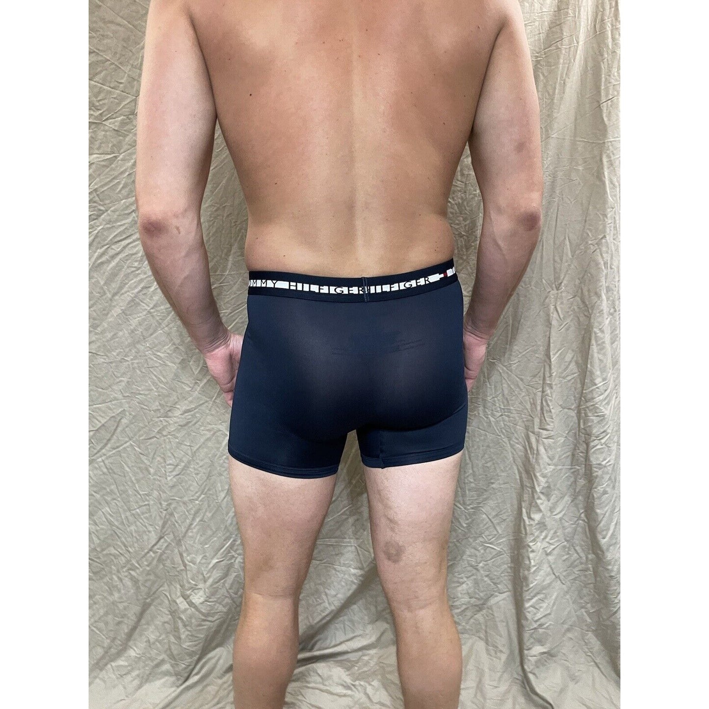 men's tommy hilfiger small dark blue compression boxer briefs