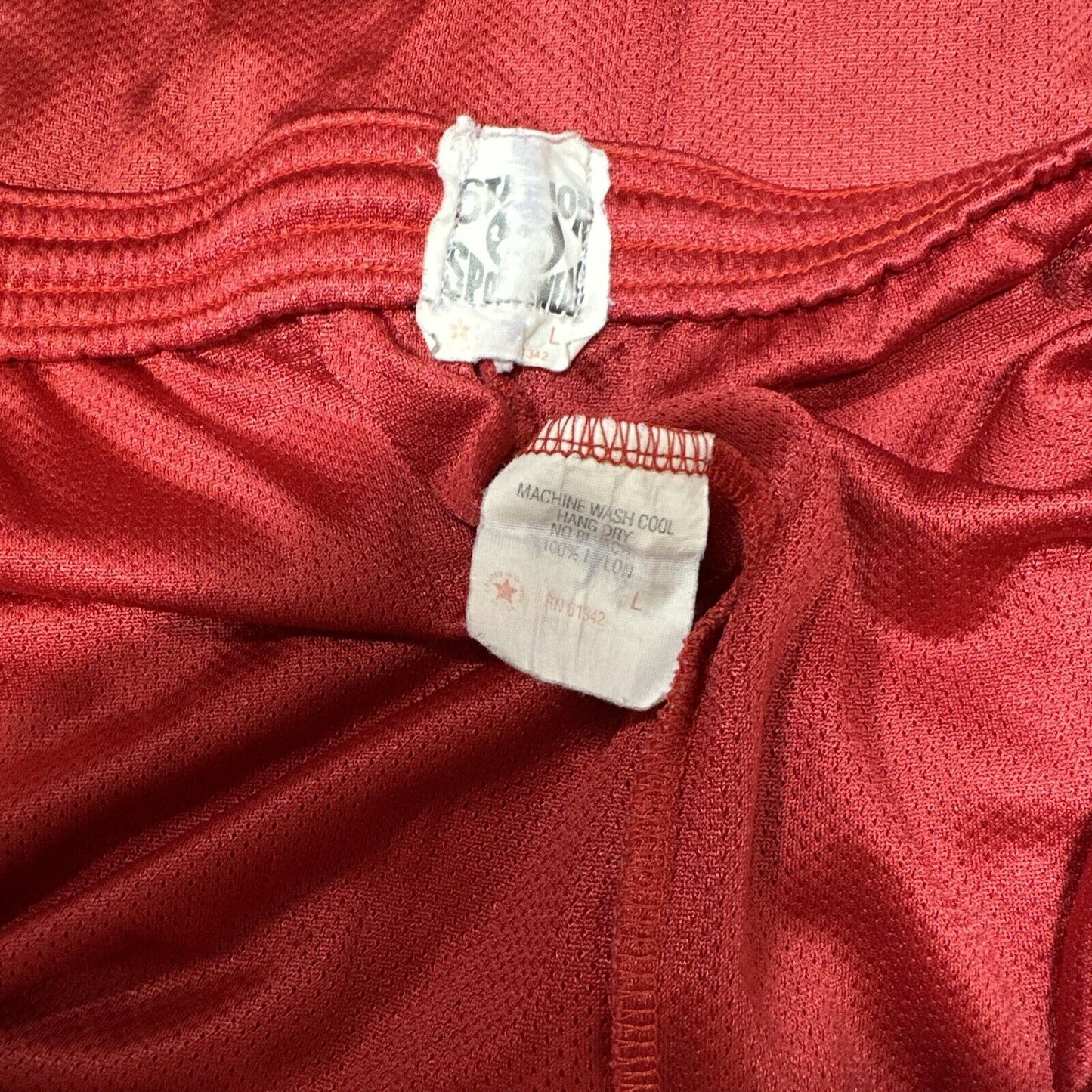 Men’s Large Red Lancer Wrestling Athletic Shorts No Pockets