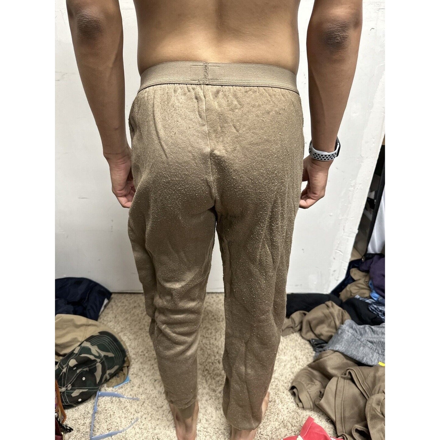 Men’s Brown Drawers Cold Weather Polypropylene Military Long Underwear Large