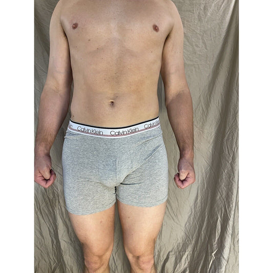men's gray calvin klein large compression boxer briefs