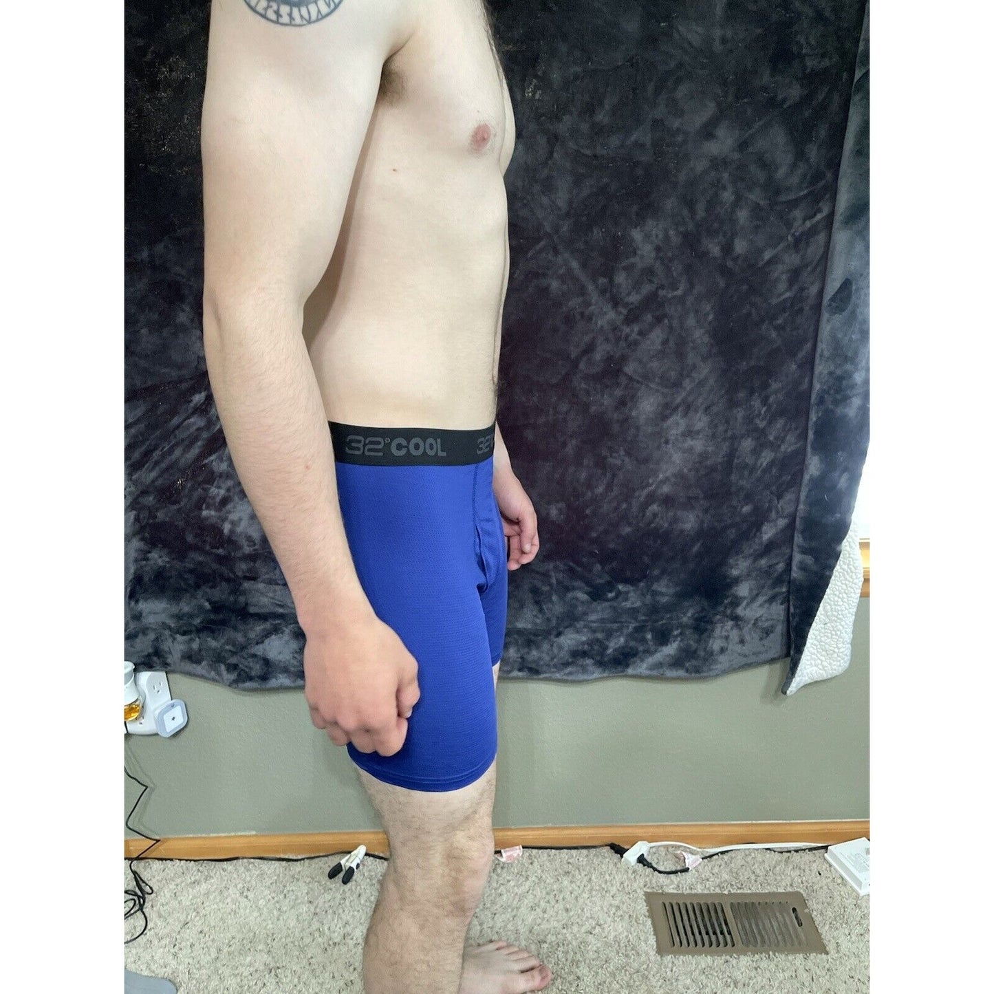 Men’s Medium 32 Degree Cool Blue Boxer Briefs New