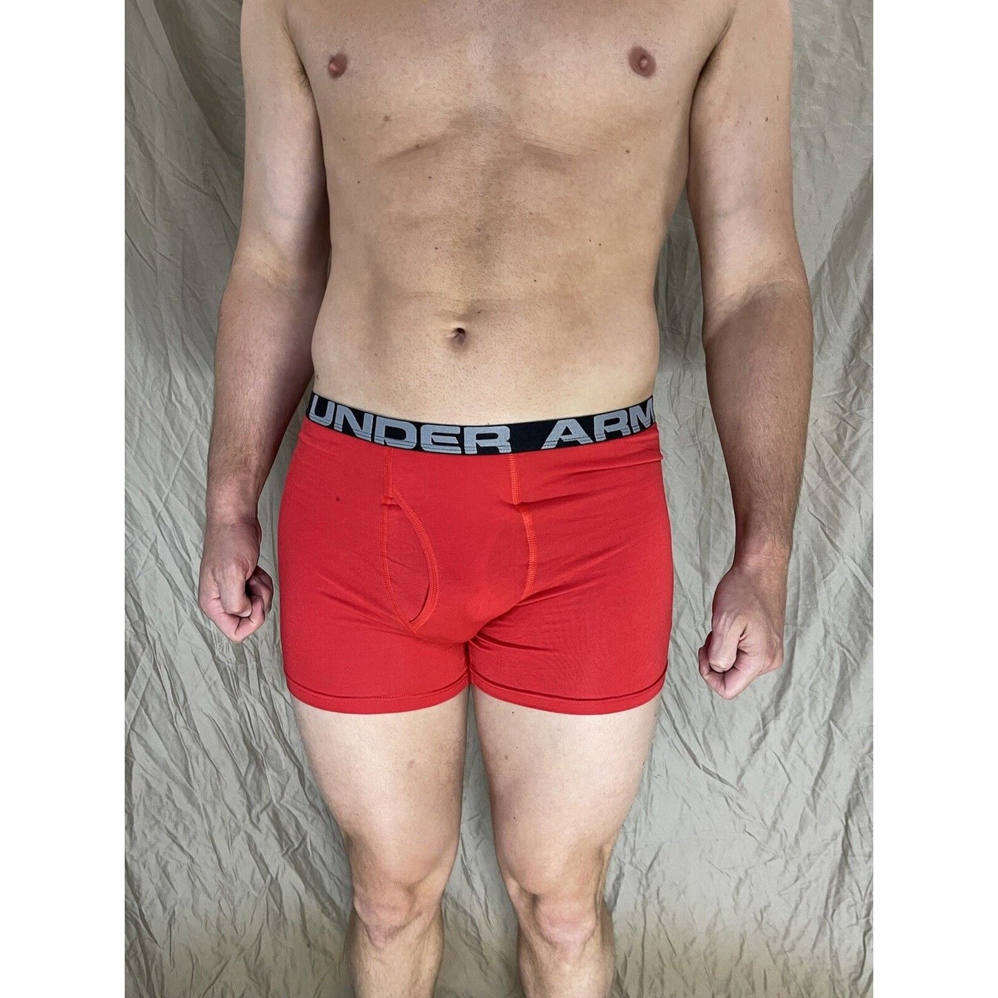 youth XL Red under armour fitted heat gear boxer briefs