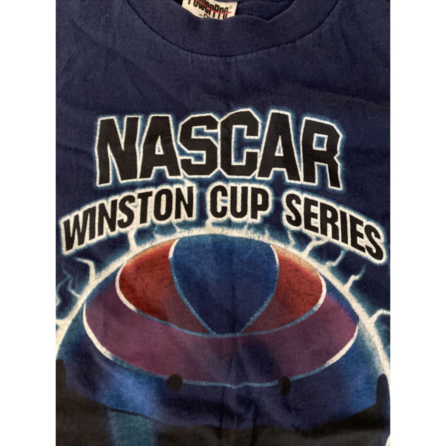 Vintage NASCAR WINSTON CUP SERIES Power Pro Men’s Large Navy Blue Cotton Shirt