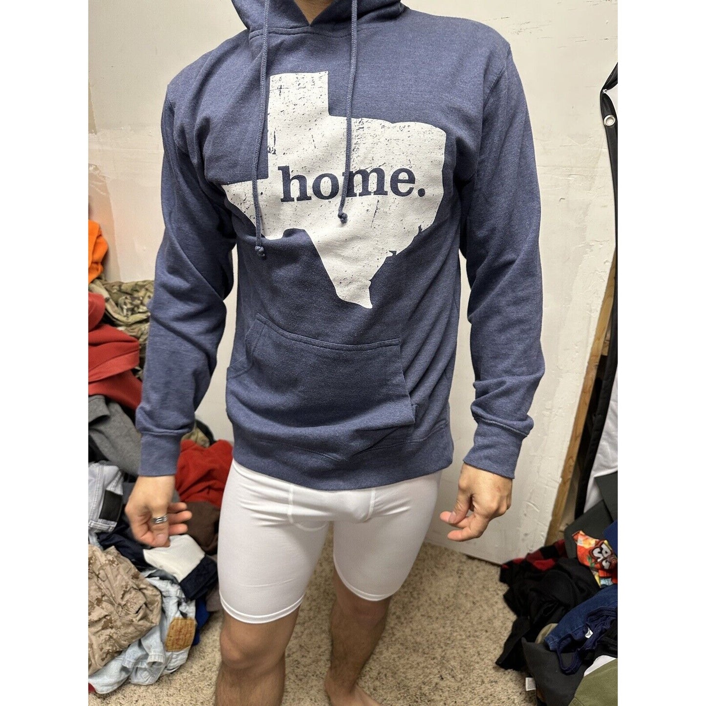 Men’s Blue Texas Home Hoodie Fits Like A Small Medium