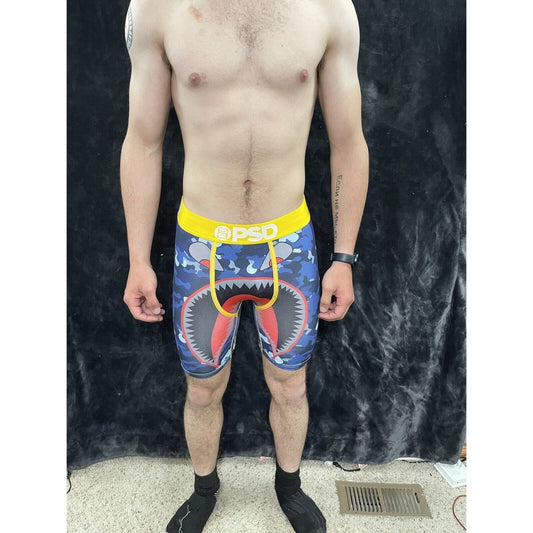 PSD Men’s Large Merican Warface Boxer Briefs Blue Camo New
