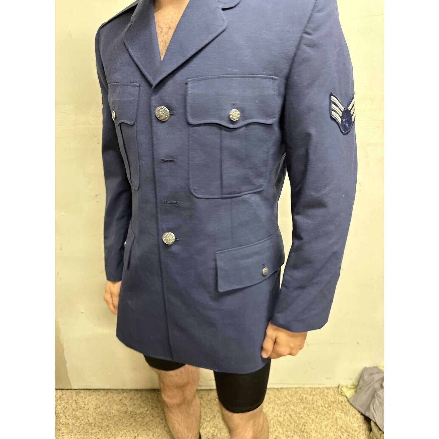 Men’s 40R USAF Air Force Service Coat Navy Blue Uniform