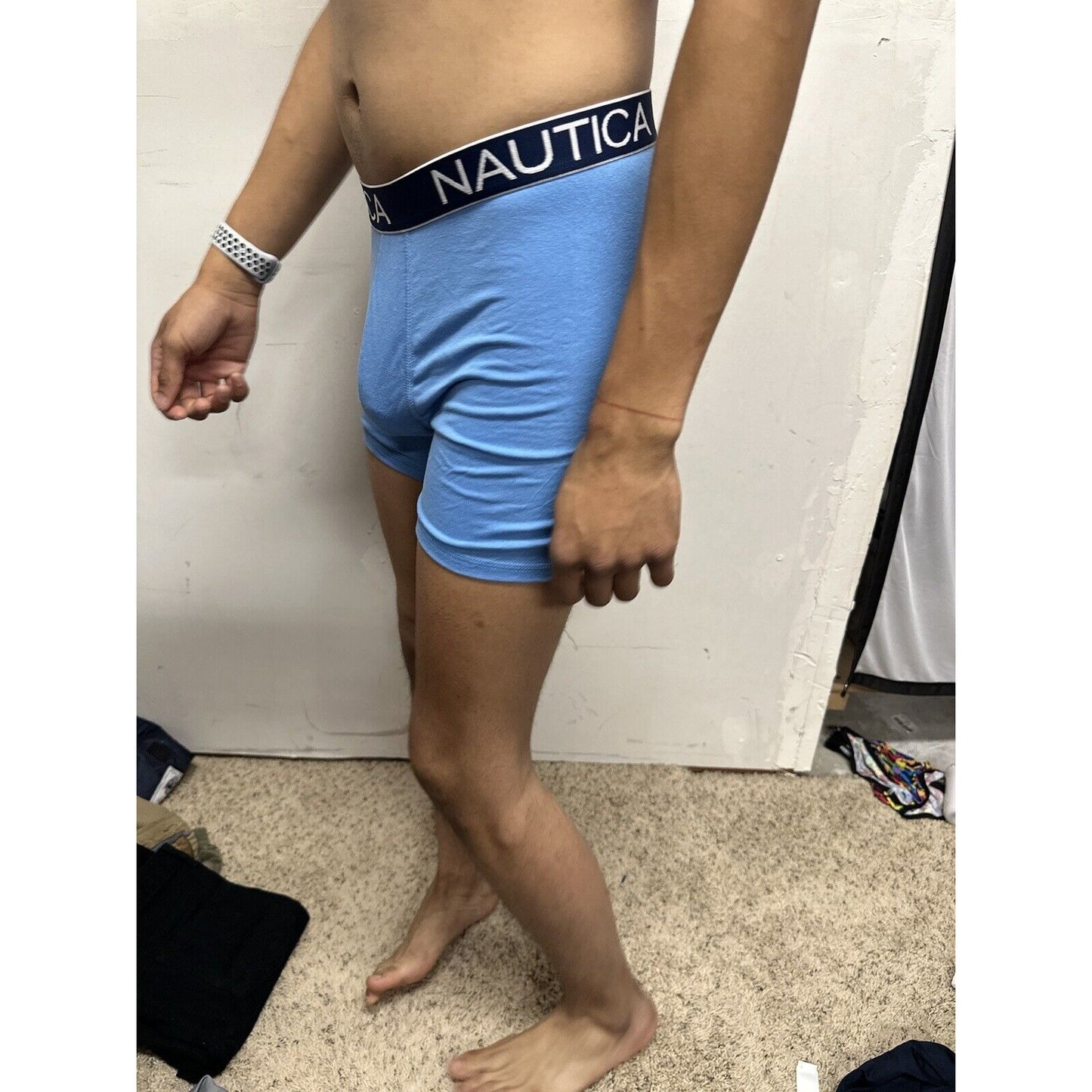 Men’s Nautica Light Blue Boxer Briefs Medium