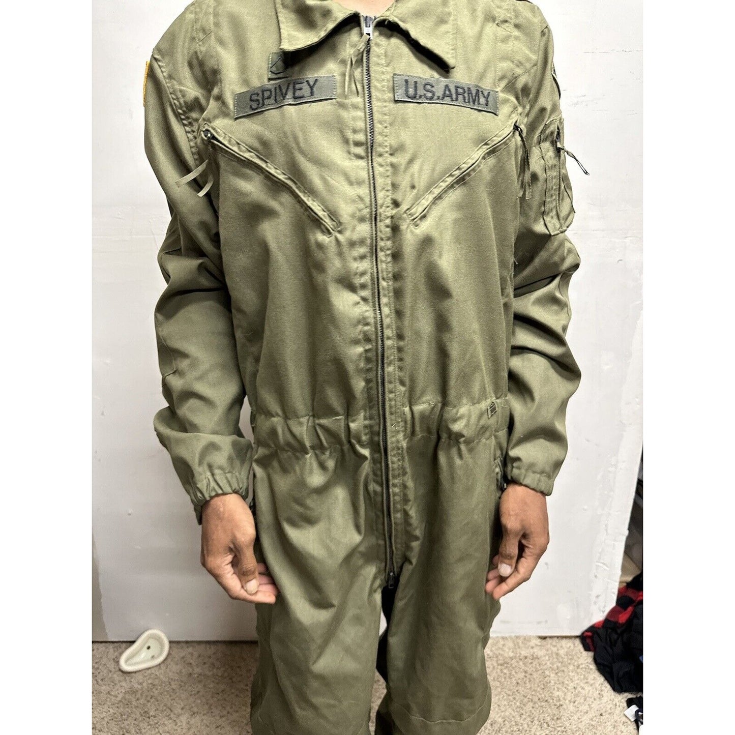 Men’s US Army Overalls Large Regular Military Uniform Combat With Patches
