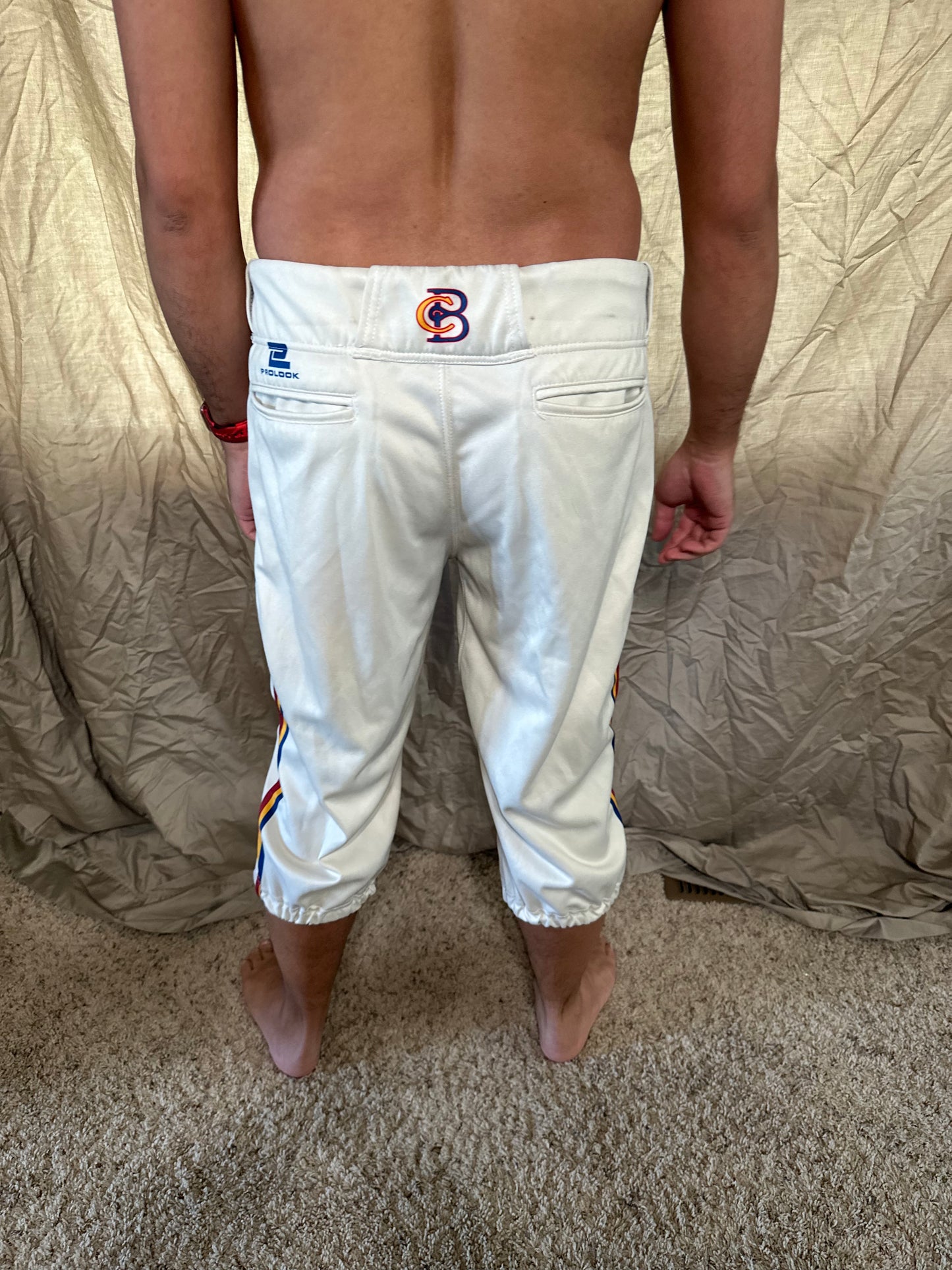 Men’s prolook size 34 white baseball pants