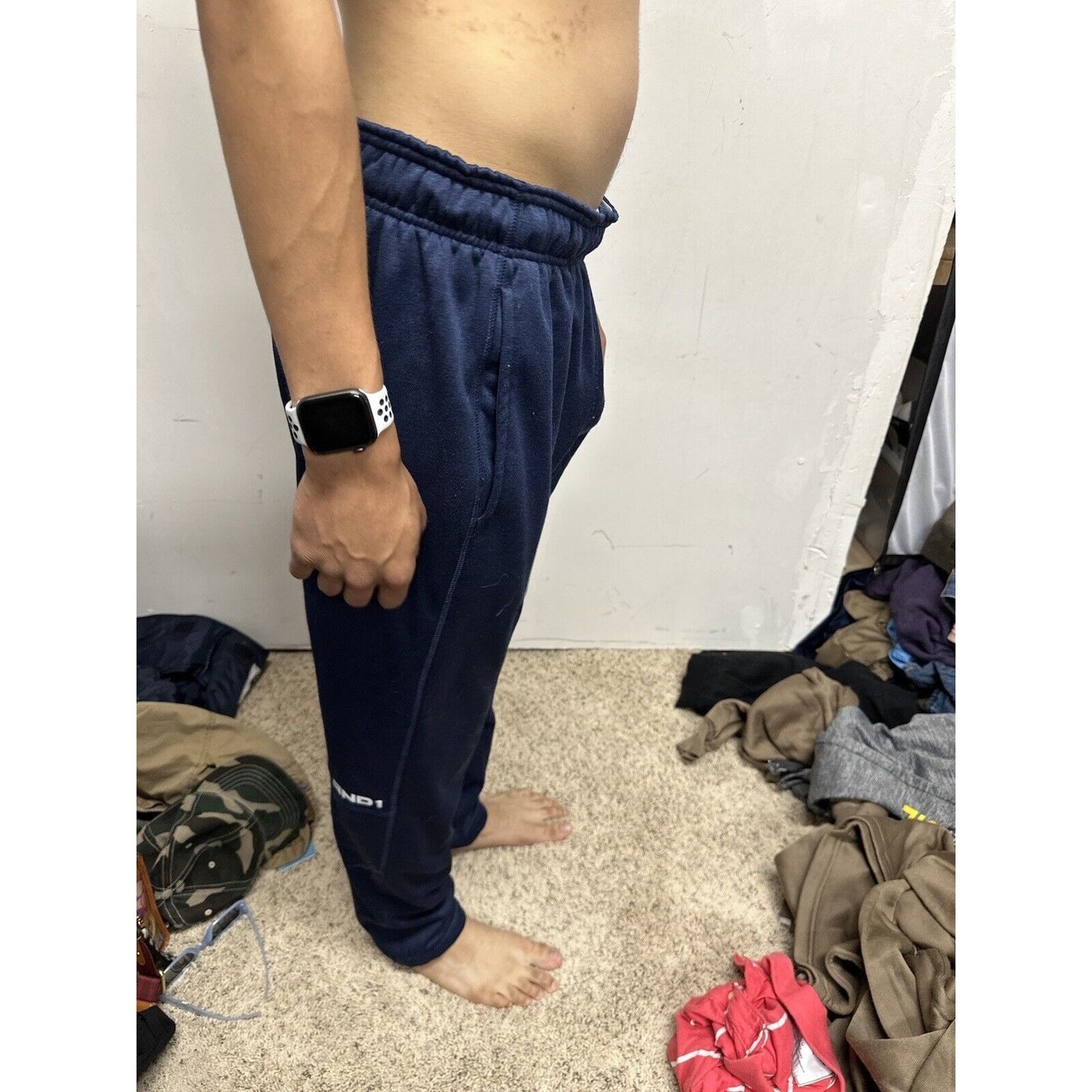Men’s AND1 Dark Blue Medium Sweat Pants Polyester