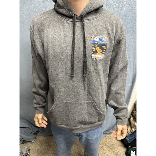 Men’s Gray XL Hoodie Pullover Lone Rock Great Sand Dunes National Park Colorado