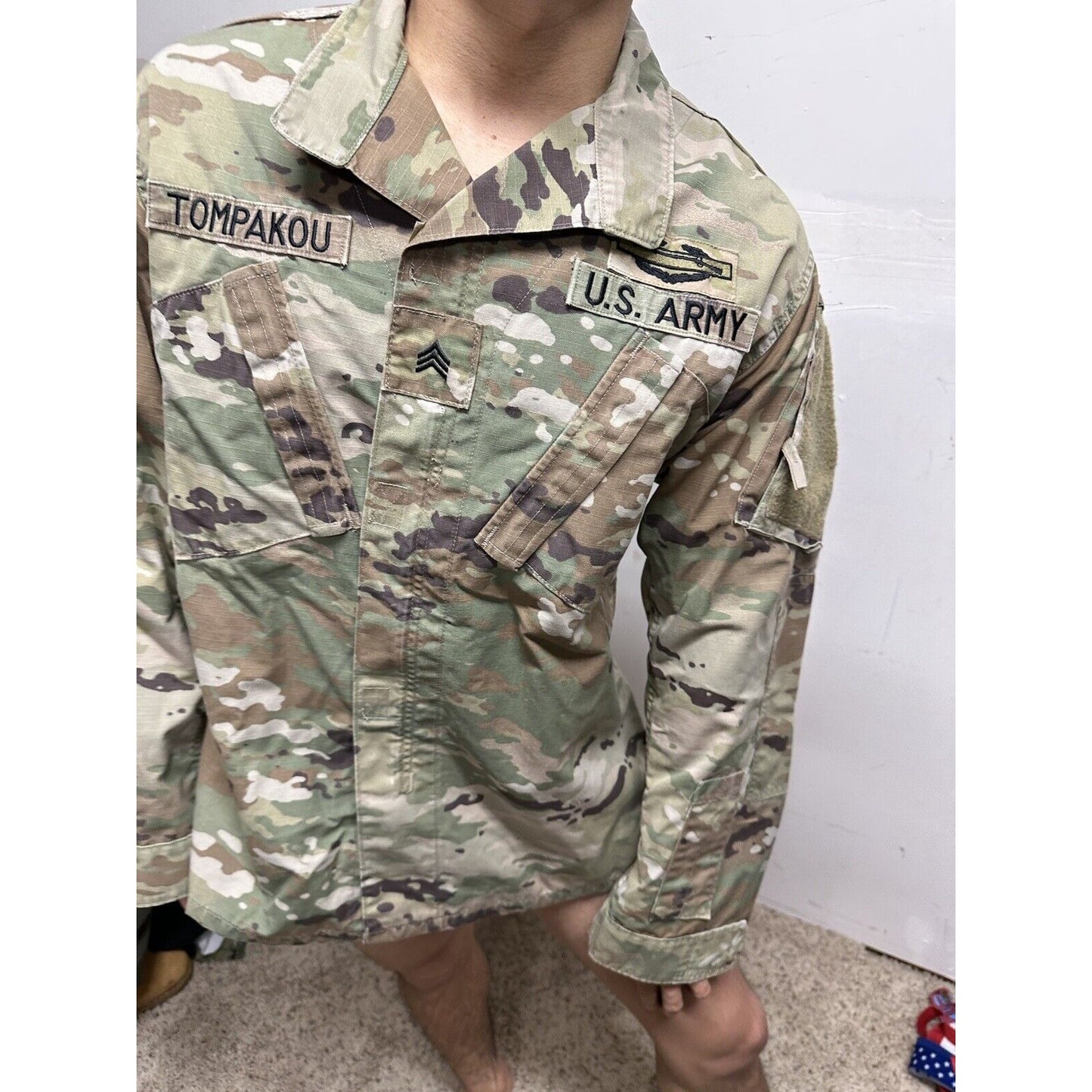 Men’s Ocp Top Medium Long Army Blouse Air Force With Patches