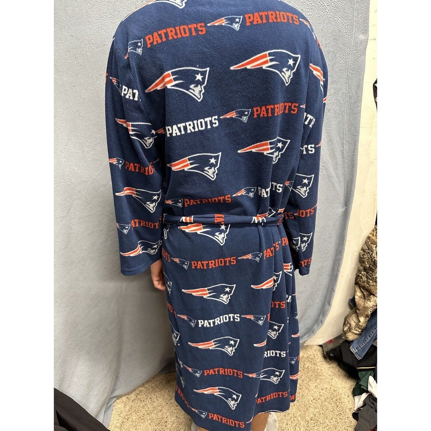 Men’s New England Patriots Team NFL Apparel Sleepwear One Size Fits Most Robe