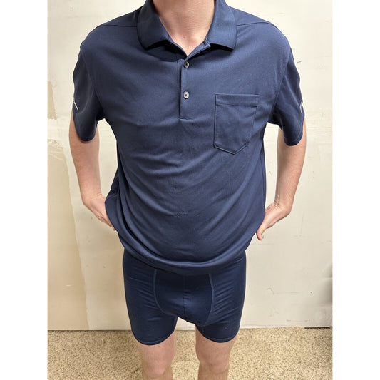 men’s nike large dark blue polo shirt mannington commercial
