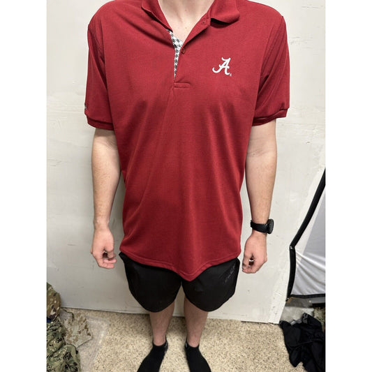 Men’s Medium Alabama Wakefield Built By BAMA CRIMSON tide Polo Shirt