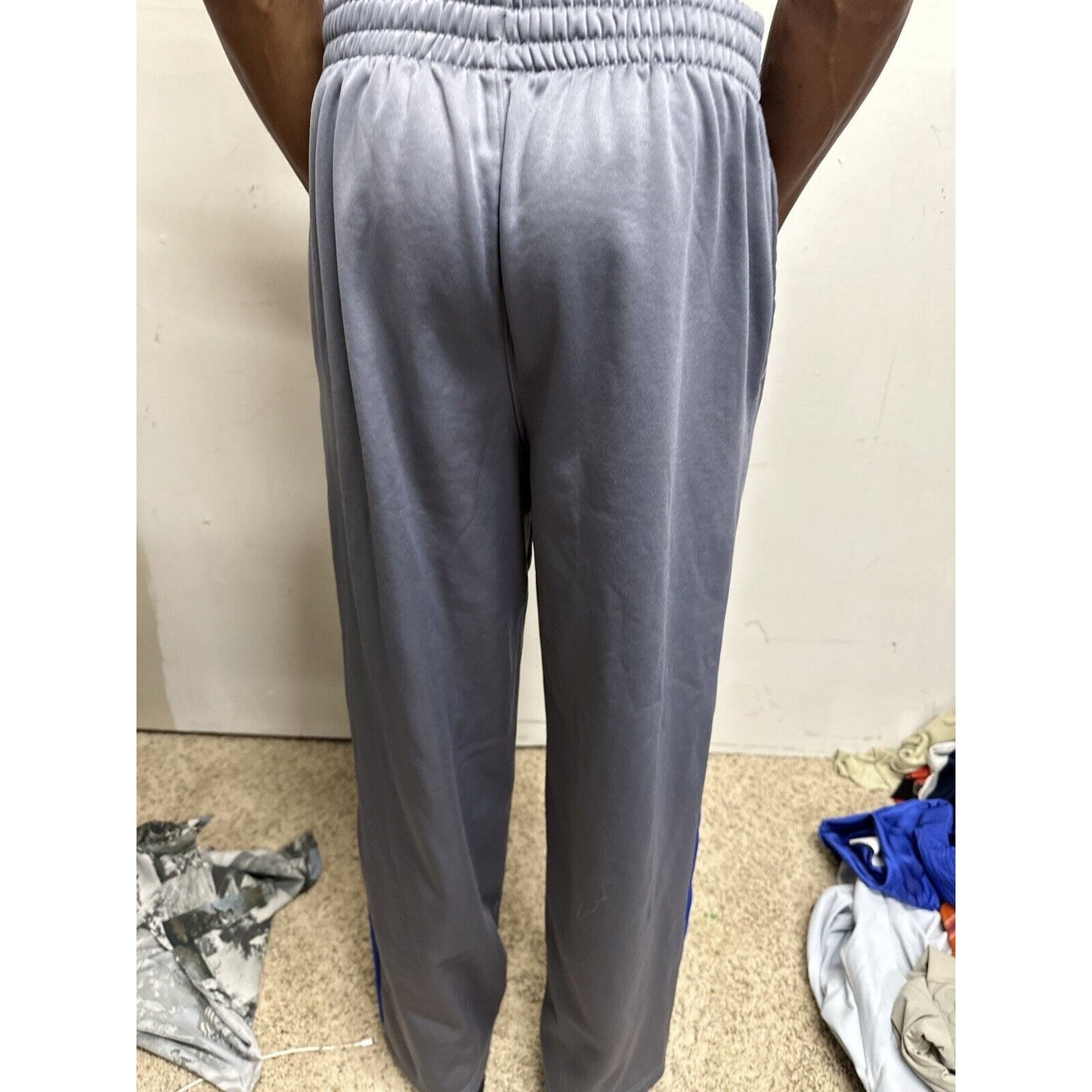 Men’s Gray Large Russell Polyester Sweat Pants With Pockets Air Force Falcons US