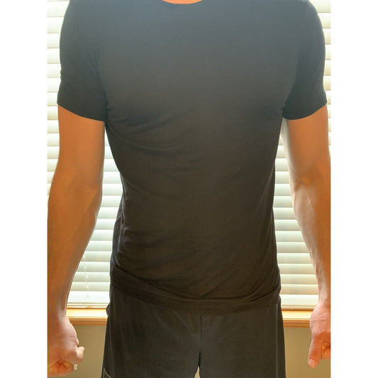32 Degrees Cool Men Athletic T Shirt Tee Ss Crew-Neck Top Black M