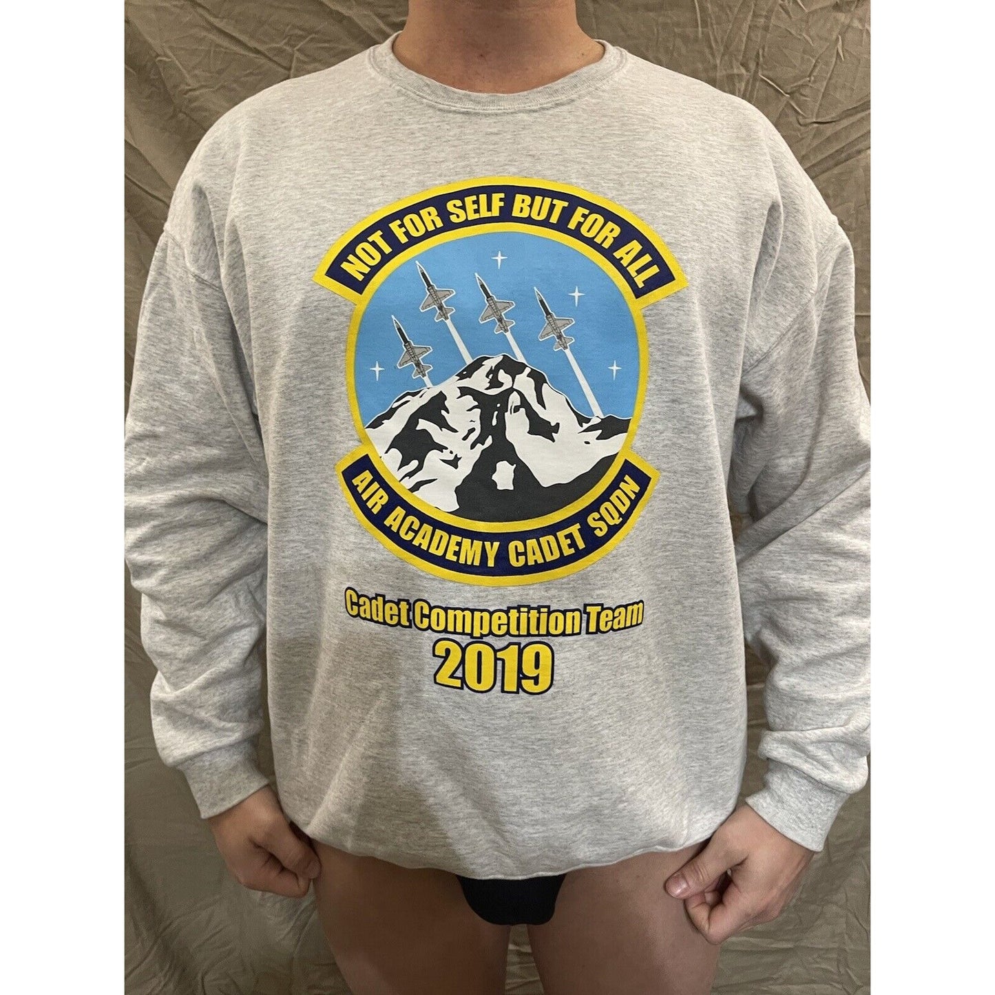 Men's Gray XL Air Academy cadet sweatshirt pullover