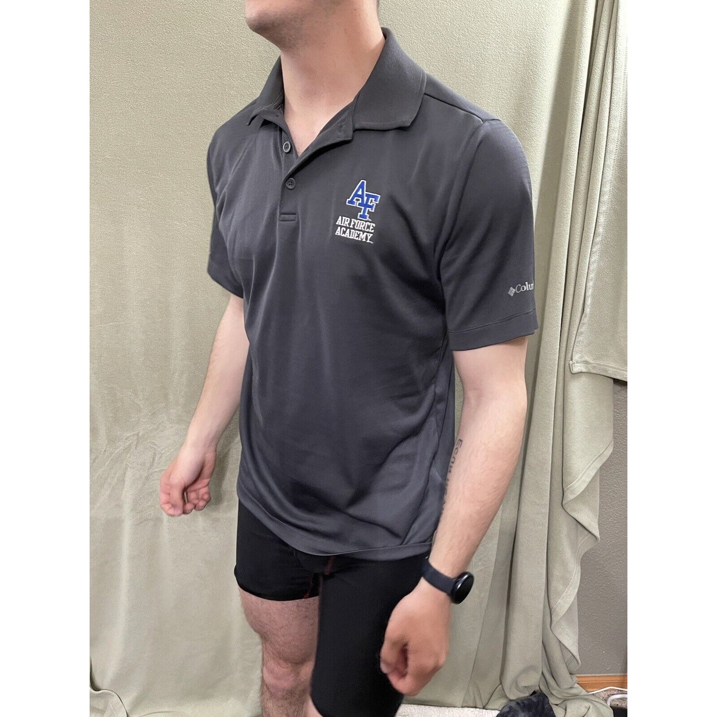 Men’s Columbia Golf Polo Medium Air Force Academy Embroidered