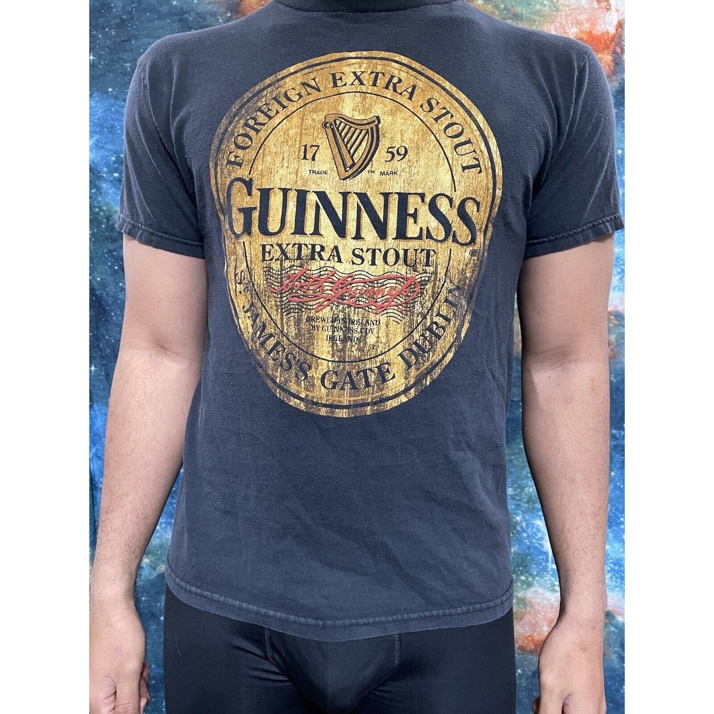 Men’s Guinness Black T-shirt Medium