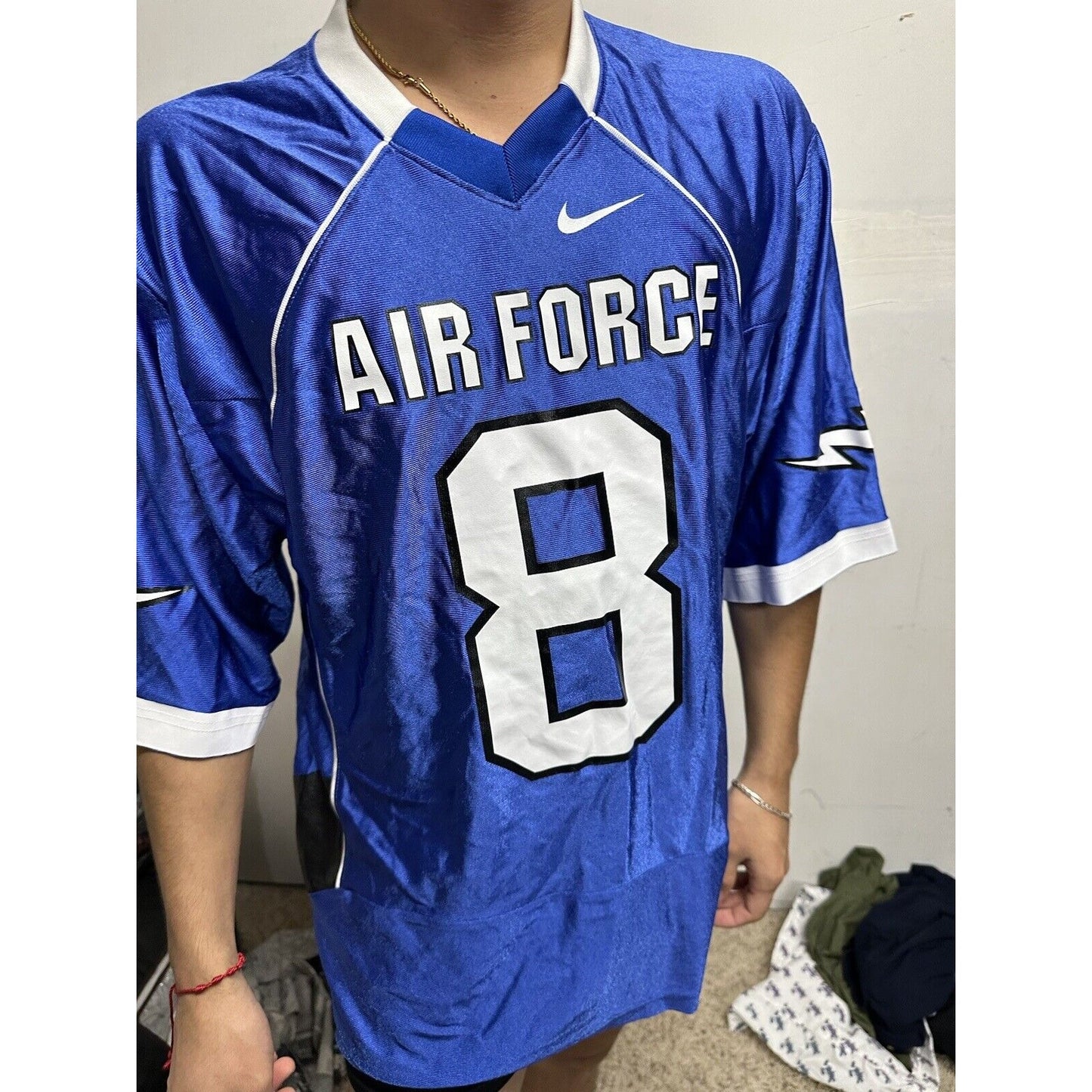 Men’s Air Force Falcons Team Nike Football Jersey Number 8 Medium