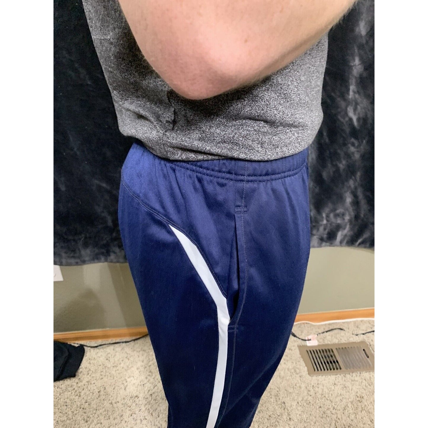 Men’s Nike Blue Warm-up Exercise Running Pants With Pockets