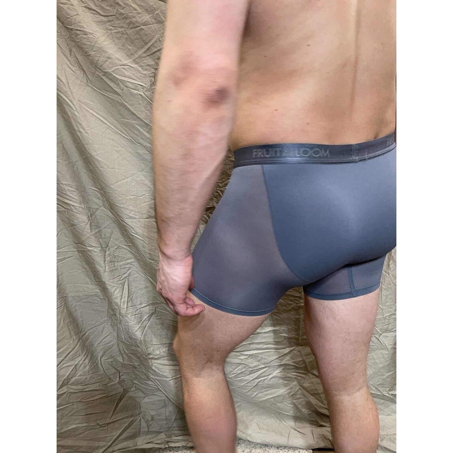 men's gray fruit of the loom everlight medium boxer briefs new and never worn