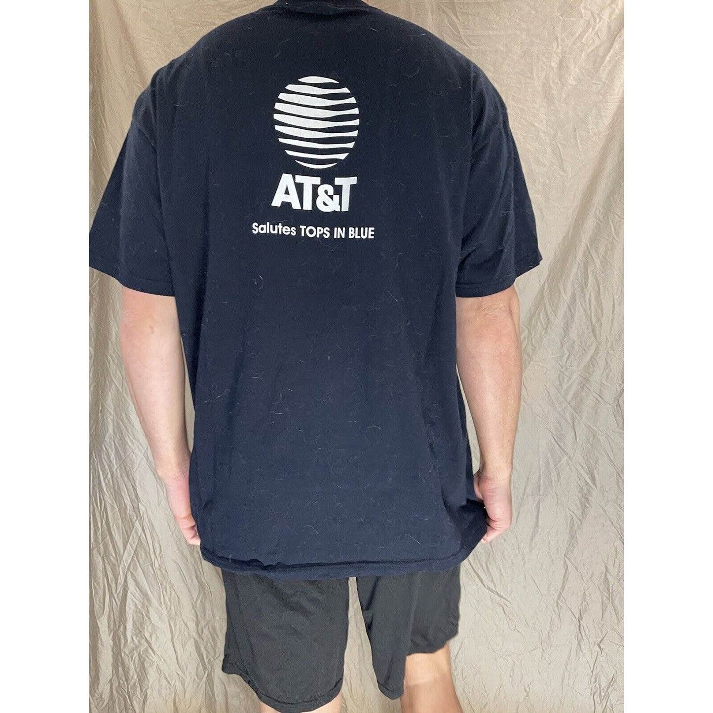 men's anvil XL air force 2005 tops in blue world tour black t-shirt