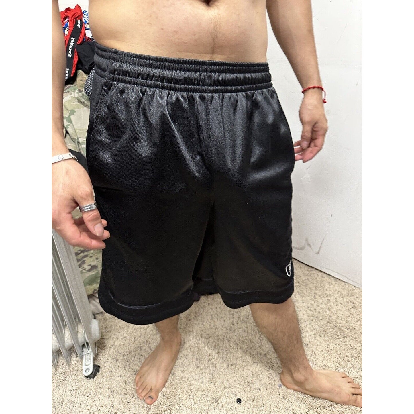 Men’s Black And1 Small Athletic Shorts With Pockets